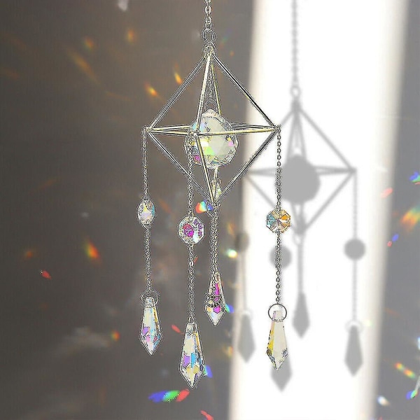 Riippuva Crystal Suncatcher Wind Chimes Diamond Riipus Charm Kotipuutarhan sisustus