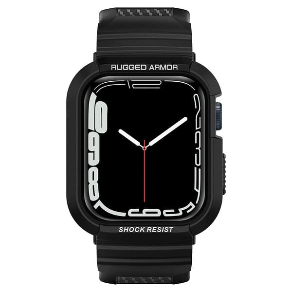 【BQ】Spigen Apple Watch 44/45 mm Case/Strap Rugged Armor 'Pro' Black 50