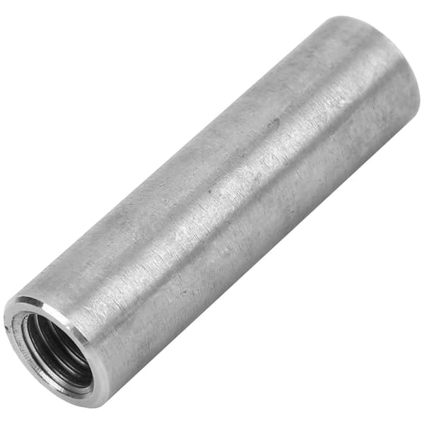 【BQ】2 inch M10 Threaded Sleeve Round Connector 0.6 inch Outer Diameter Stainless Steel-FF-