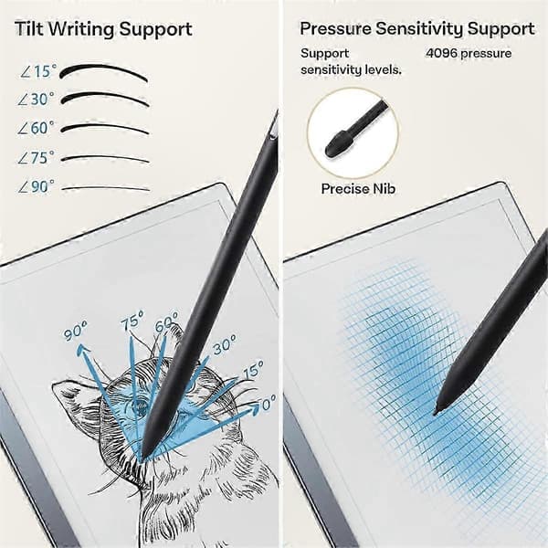 【BQ】ReMarkable 2 Pen Erstatningsspidser - 4096 Trykfølsomhed & Tilt Support 10PCS