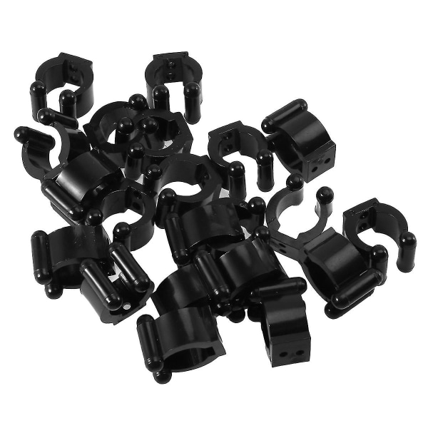 10 stk. Fiskestangsholder Plastic Club Clip Stang Opbevaringsstativ (sort)