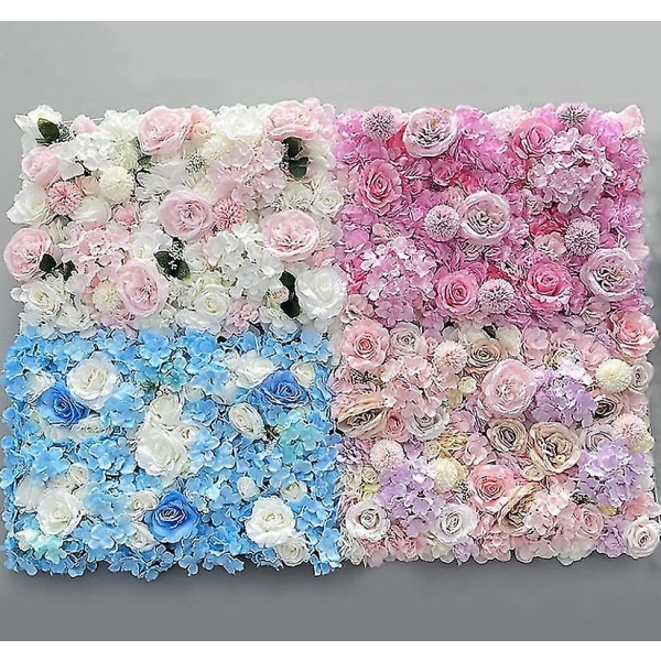 40*60cm Rose kunstig blomsterveggpanel Home Decor blue