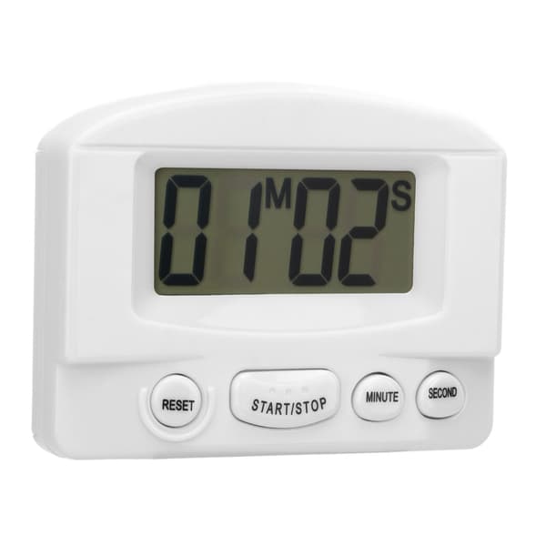 Høj Køkken Timer Magnetisk Multipurpose Digitalt Ur Hvid