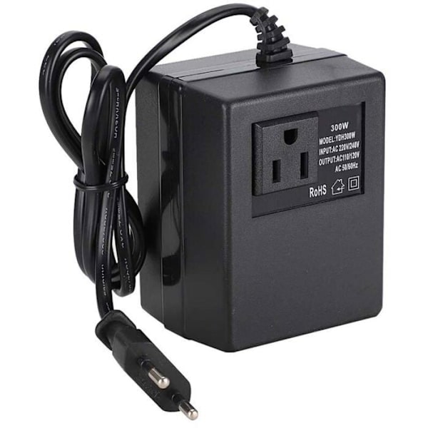 【BQ】220V til 110V Spenningsomformer Transformator 300W EU-pluggadapter