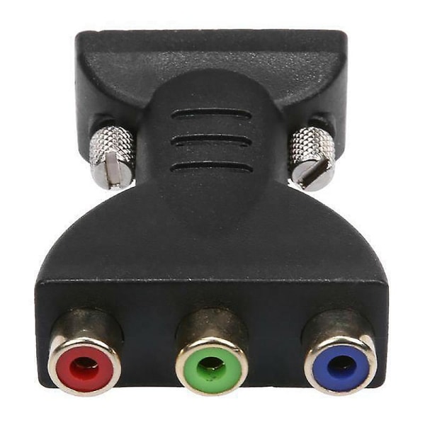 3rca Rgb hun til HD 15-pin Vga Style Component Video Adapter Conventer Black