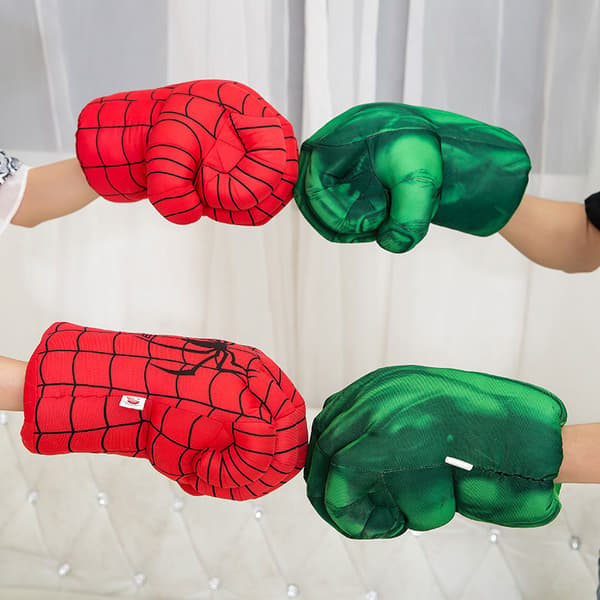 【BQ】Marvel Figur Boksehandsker Spiderman Superhelt Cosplay Handsker zy Hulk B Hulk B Right Hand