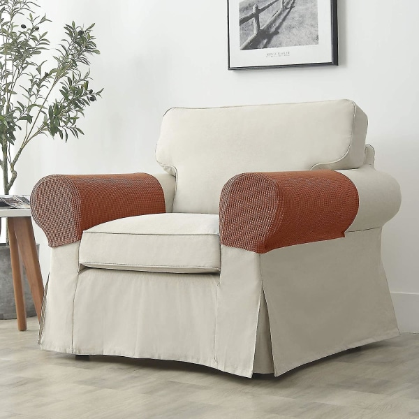 Sæt med 2 Jacquard Stretch Sofa Armlæn Betræk