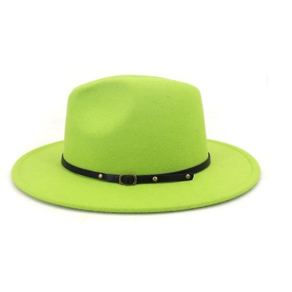 Kvinder eller mænd Fedora Hat i uldfilt green