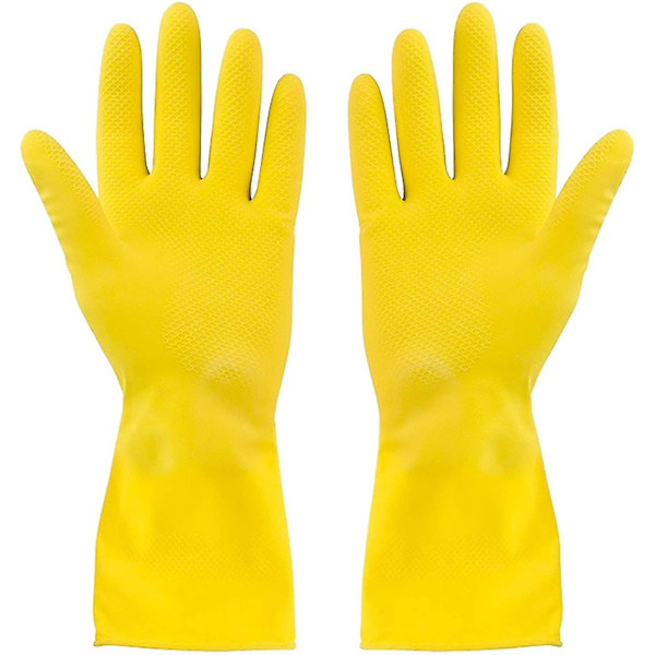 3-pack gula rengöringshandskar-stora