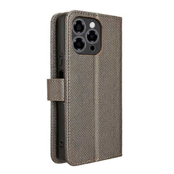 【BQ】Mobildeksel i lær med diamantstruktur Brun Brown For Doogee Note 58 / Note 58 Pro