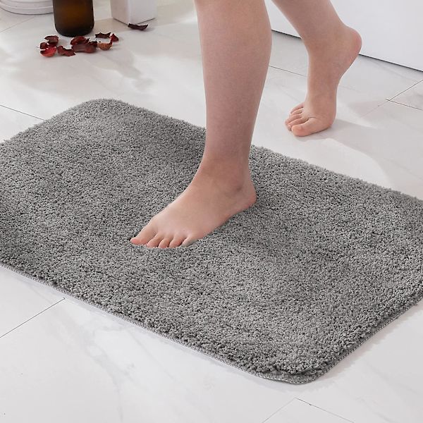 Bademåtter Skridsikker brusemåtte Absorberende lille tæppedørmåtte inde i køkkentæpper dark grey 50*80cm