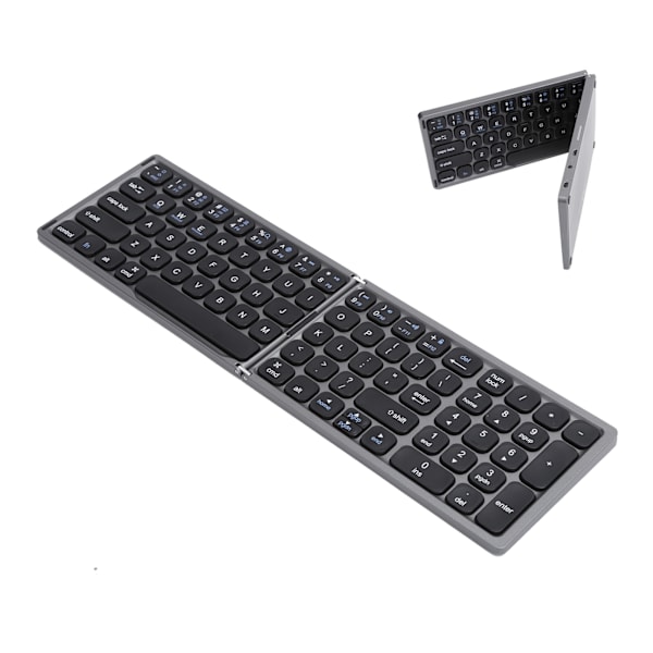 Ultratyndt sammenklappeligt Bluetooth-tastatur til IOS Android Windows-computer