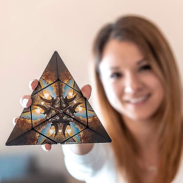 3d Magnetic Cube Surfer Anti-stress pussel för barn Magic Mind Game for Brain Teaser Flame pattern