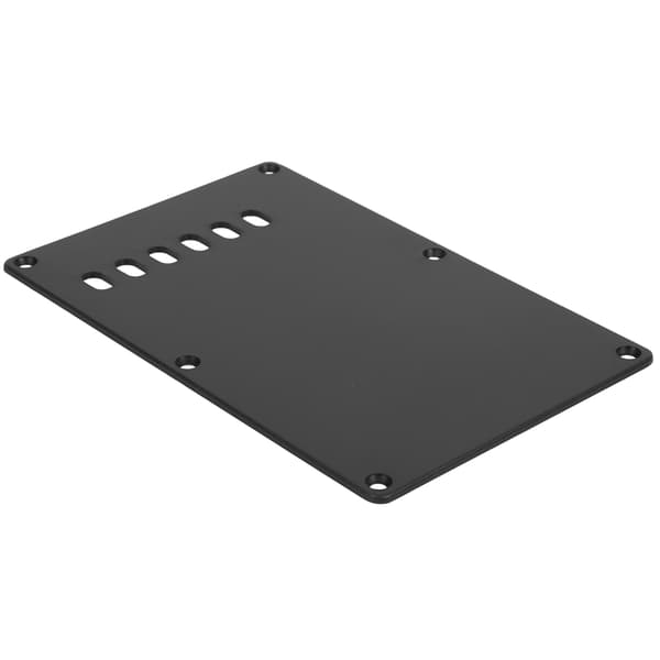 Elektrisk Guitar Bagside Cover Plade Bagpanel 6 Hul Pickguard Sort