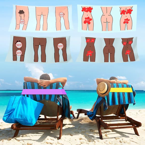 Mikrofiber Strandhåndklæde Absorberende Hurtigtørrende Blødt Badehåndklæde til Poolrejser Camping