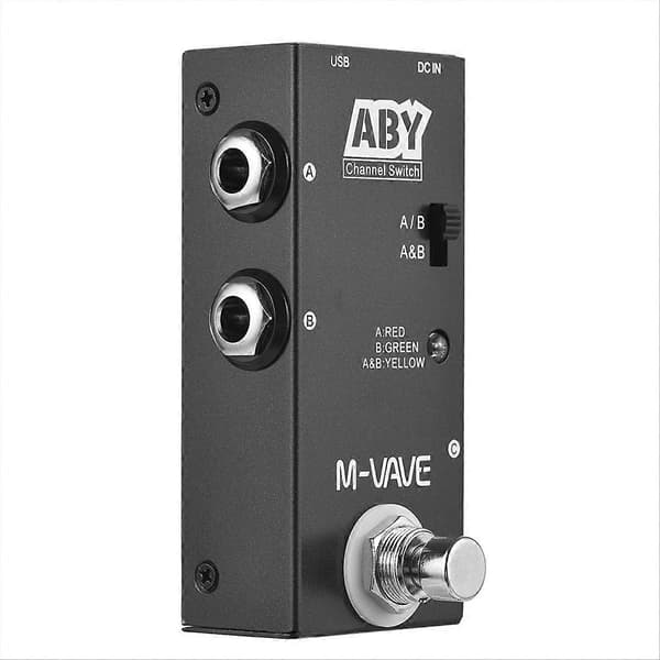 ABY Line Selector AB Switch Mini Gitarr Effektpedal Black