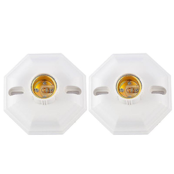 2st E27 Skruvlamphållare Octagon Slitstark 250v 6a Ljusbaser