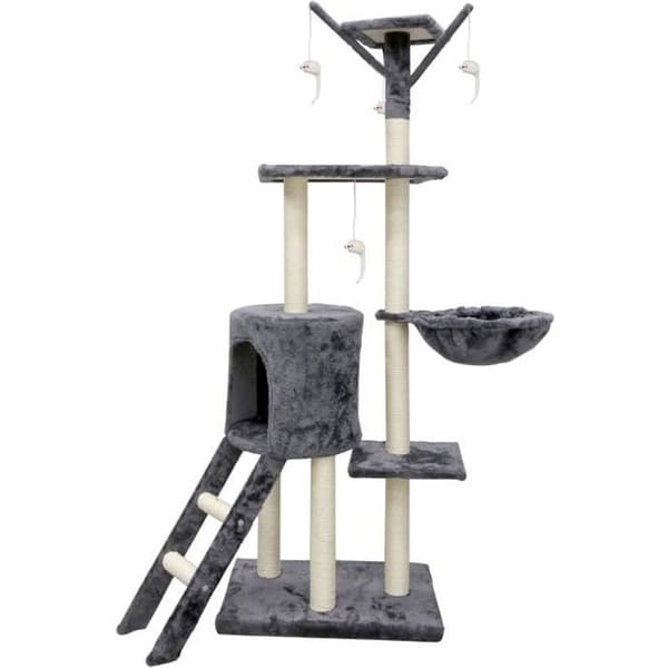 【BQ】JIPSY Grå kattträd - 79 x 34 x 138 cm - Grå