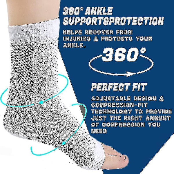 4 par neuropati kompressionsstrumpor Ankel Arch Support Skydda strumpor