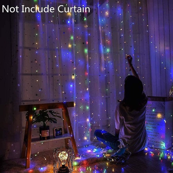 Lysgardin, 200m 200 Led, Fairy Light Spark Window Rope String Light