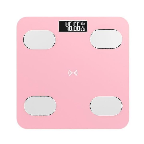 Body Fat Scale Smart Bmi Scale Led Digital Badrum Trådlös Viktvåg white