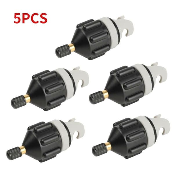 1-10 stk. luftventiladapter holdbar robåd kajak oppustelig pumpeadapter til SUP-board kajakdele tilbehør 5Pcs Black