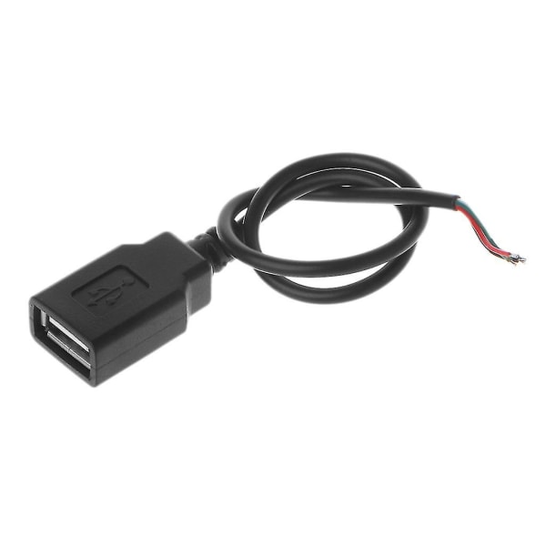 Usb 2.0 Type A Hunn Jack 4-leder Data Charge Power Pigtail-kabel-kontakt gjør det selv