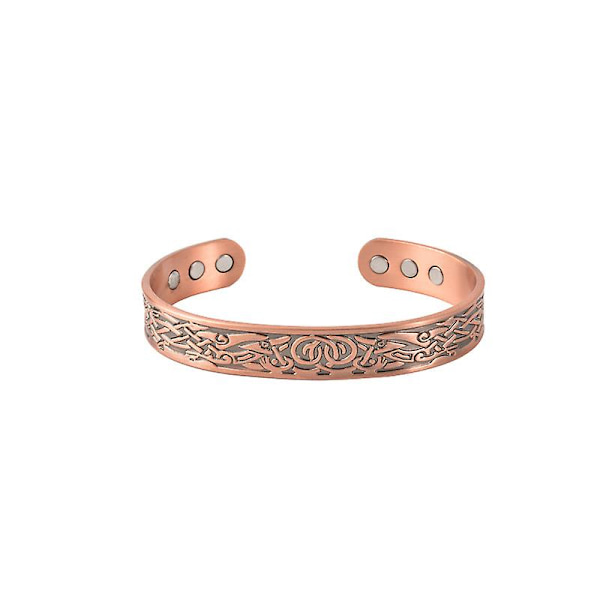 Magnetisk armband Ring Set Ren koppar Artrit Smärta Ångest