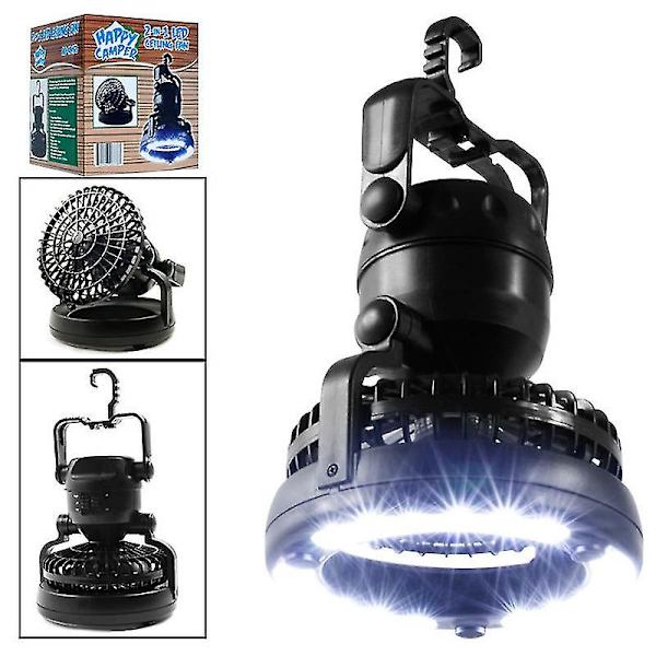 Bärbar LED-campinglykta med takfläkt - Hurricane Emergency Survival Kit