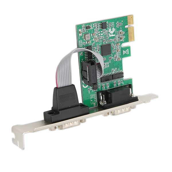 PCIE Serielt Kort Minus40 til 85℃ 2 Port PCI Express X1 til DB9 COM RS232 Konverter Adapter Controller til Windows