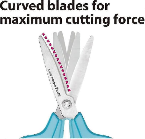 【BQ】Plus Fit Cut Curve -sakset, suuret, mustat Small