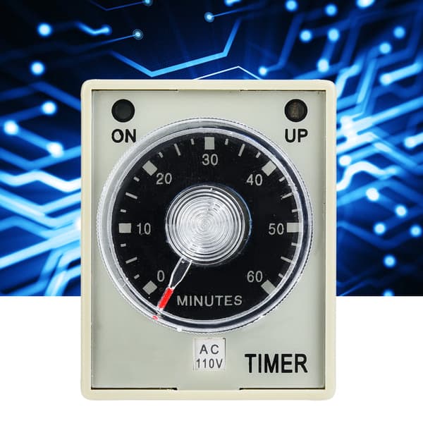 AH3-3 Timerrelä Elektronisk Typ Justerbar Släppfördröjning Timerrelä 8 Stift 60Min (110V)