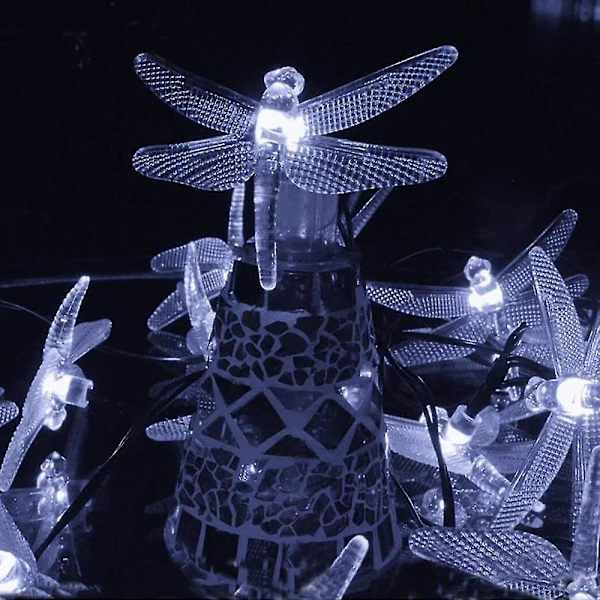 30 Dragonfly String Lights Solar staket Lights Outdoor Dekorativa