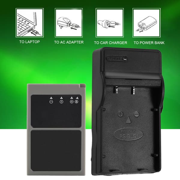 USB-batterilader til Olympus BLS1/BLS5/BLS50 og Fuji FNP140