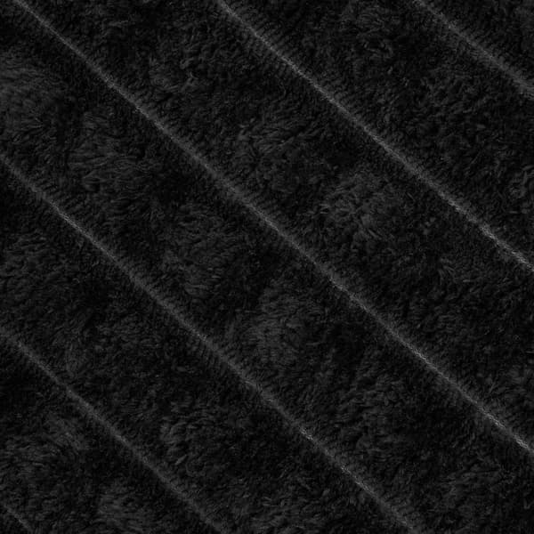 Kastetæppe Sort 200 x 150 cm Fleece