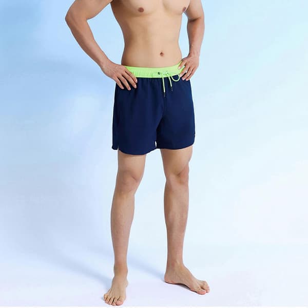 Hurtigtørrende badebukser til mænd med lomme, elastisk linning, åndbare boardshorts til surfing, svømning, blå M Blue M