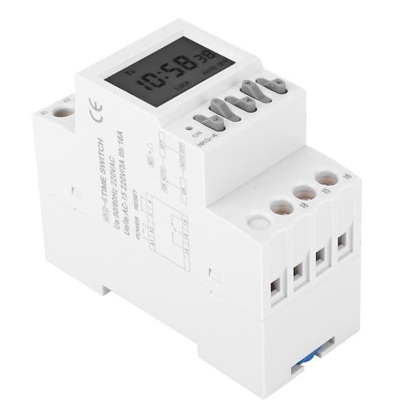 NKG-4 Programmerbar Timer Switch Din Skinne Timing Kontrol Switch AC220V 3A