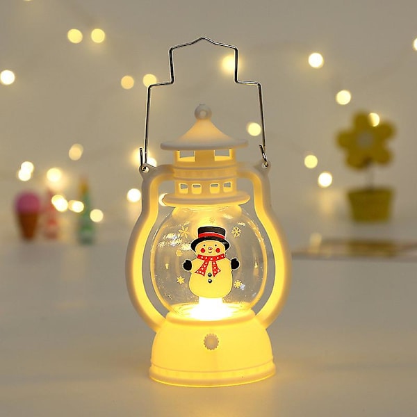 Retro Flameless Mini Christmas Lantern Bord Mittpunkt Led Lantern Xmas Decor D