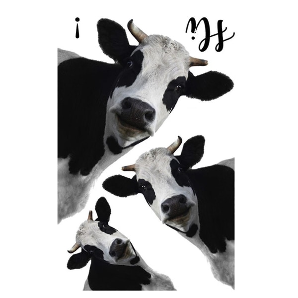 Cow Wall Decal Peel And Stick Graphic til soveværelse Stue Badeværelse