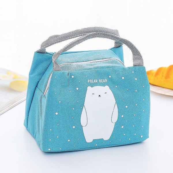 Söt Thermal Lunch Bag Kvinnor Lunch Box Läcksäker isolerad väska Dragkedja Tote Bag Polar Bear
