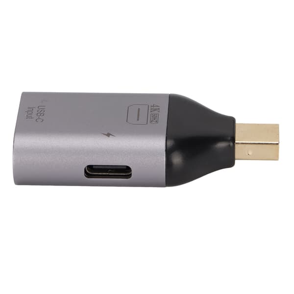 USB-C til Mini DisplayPort-adapter med 4K 60Hz opløsning og strømforsyning