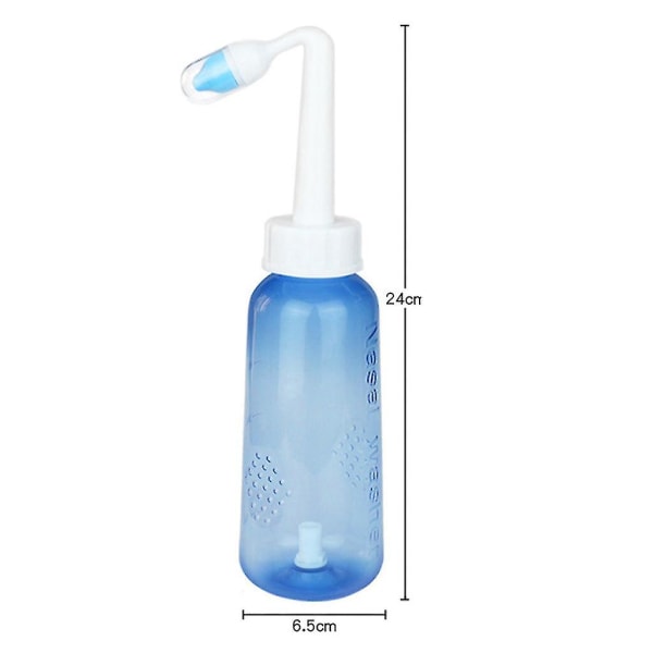 500 ml nässköljkruka Näsrengöring flaska Sköljapparat saltlösning Allergisk spolning Blue