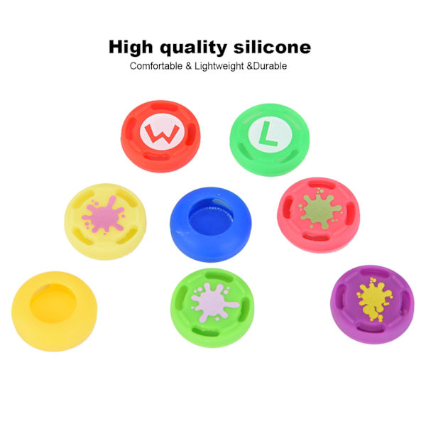8 stk. Udskiftnings silikone analog controller joystick tommelfinger stick greb cap cover til Switch Pro