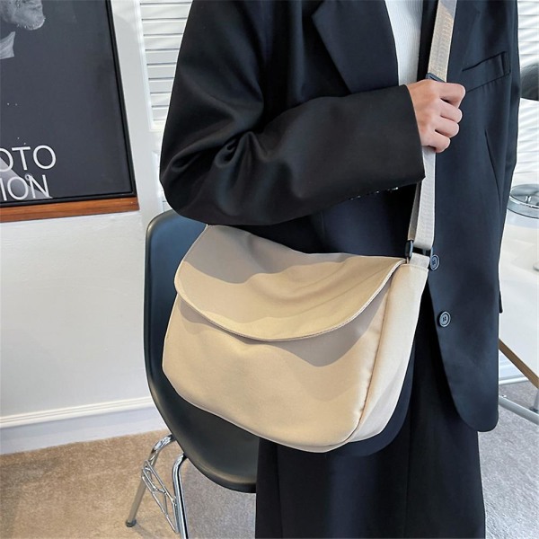 Ensfarvede designer 2022 Ny dame crossbody taske mode højkvalitets nylon dame skuldertaske piger studietasker kaffe Coffee