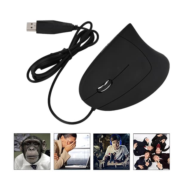 Ergonomisk venstrehåndsmus med USB-tilkobling