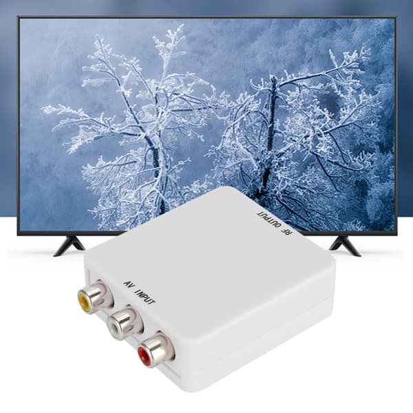 Gratis driver AV til RF Mini Video Converter Box Adapter TV Signal Switcher
