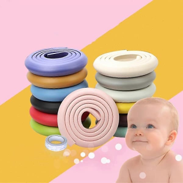 2m Babysäkerhetshörnskydd Barnskydd Möbelhörn Vinkelskydd Barnsäkerhet Bordhörnskyddstejp beige