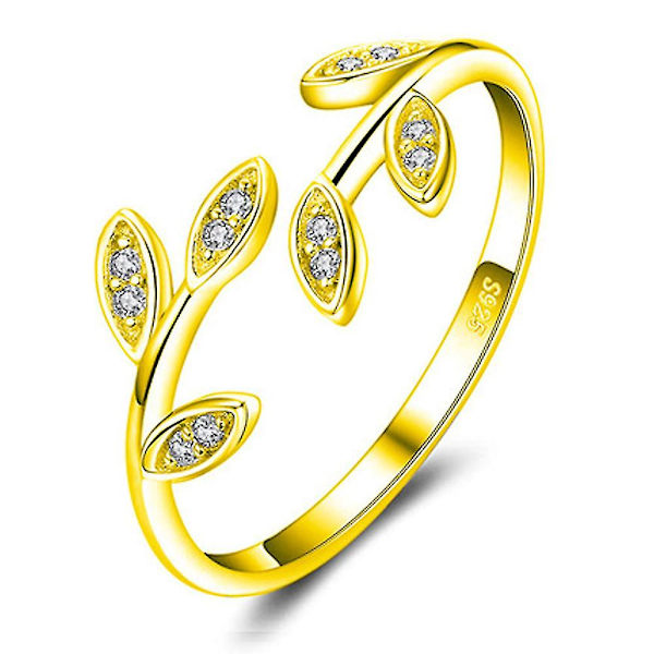 Ring för kvinnor S925 Sterling Silver Justerbar Wrap Open Ring