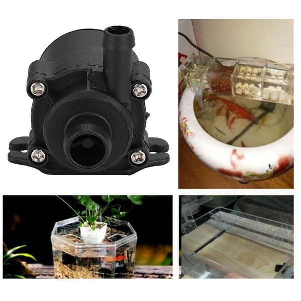 Micro DC 12V Vattenpump Borstlös Vattenkylningspump Tyst Stor 4Pin