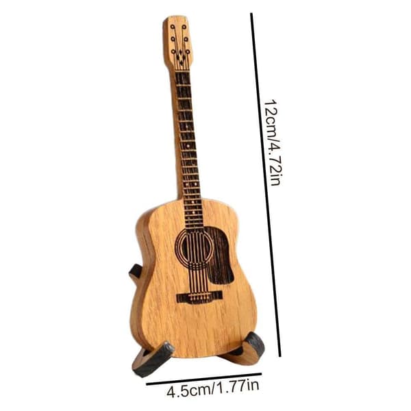 【BQ】Mini Söt Edition Träplektrumfodral för Gitarr (Gitarrplektrum + Ställ + Plektrum (1 st))